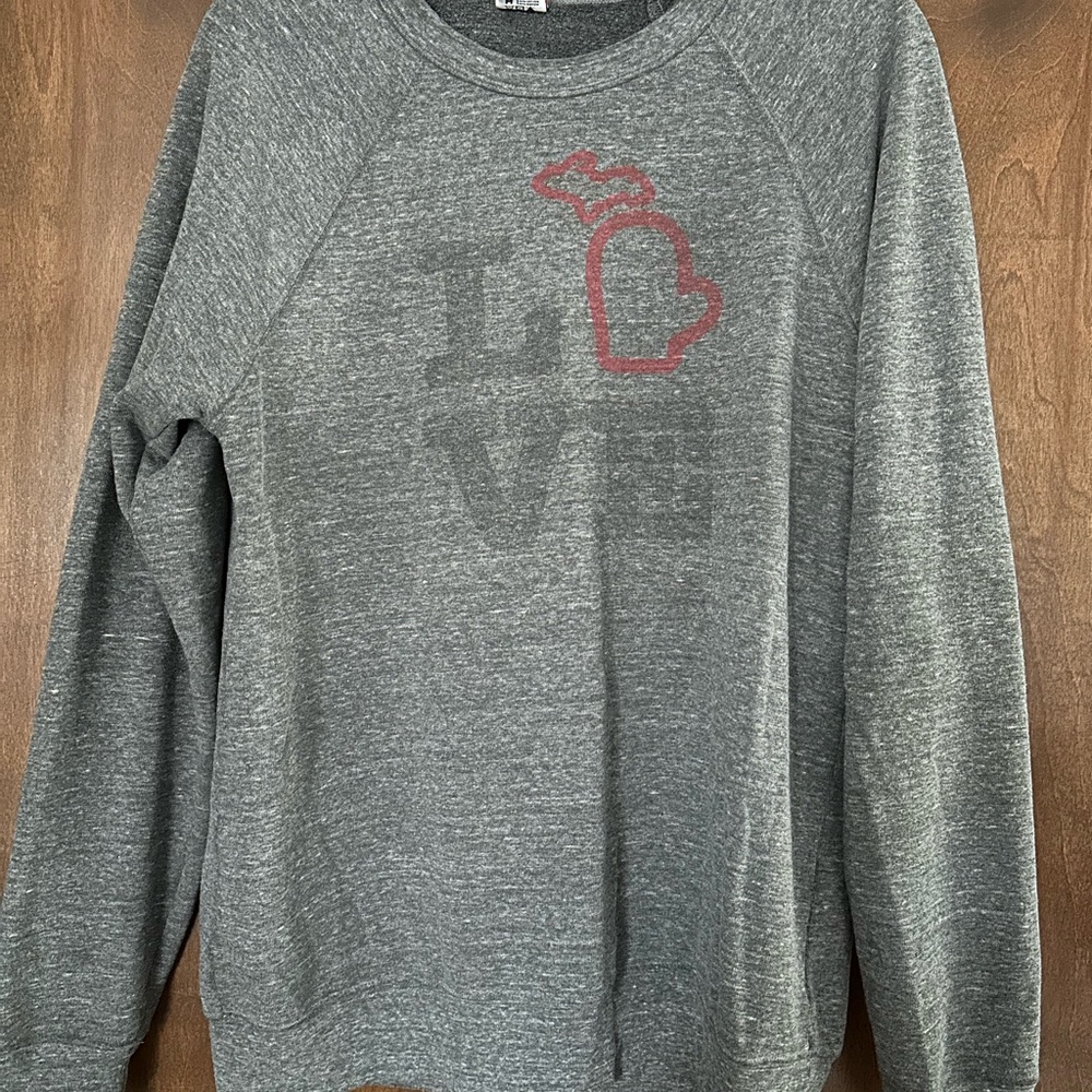 Heather Gray Crewneck Sweatshirt from The Mitten State